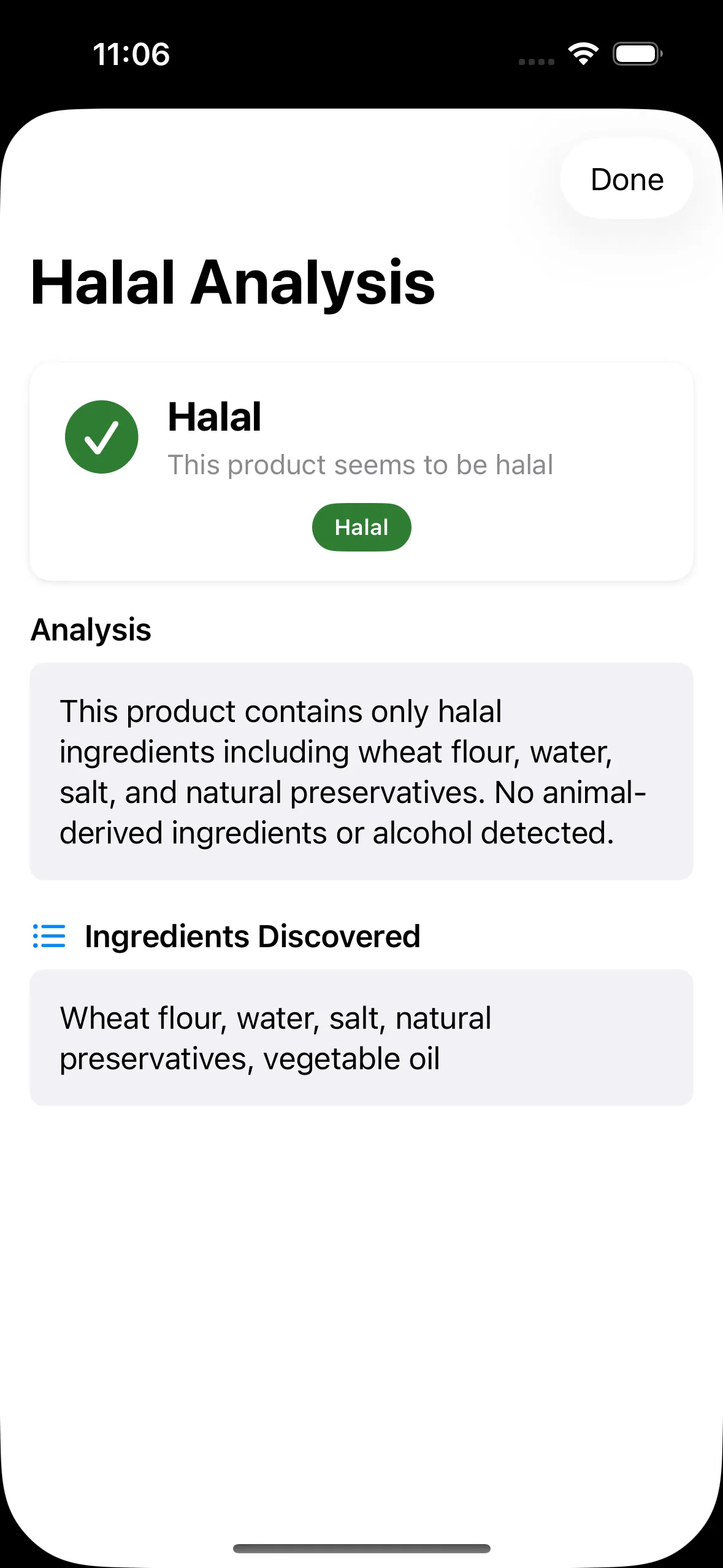 No haram or doubtful ingredients were found on the label.
